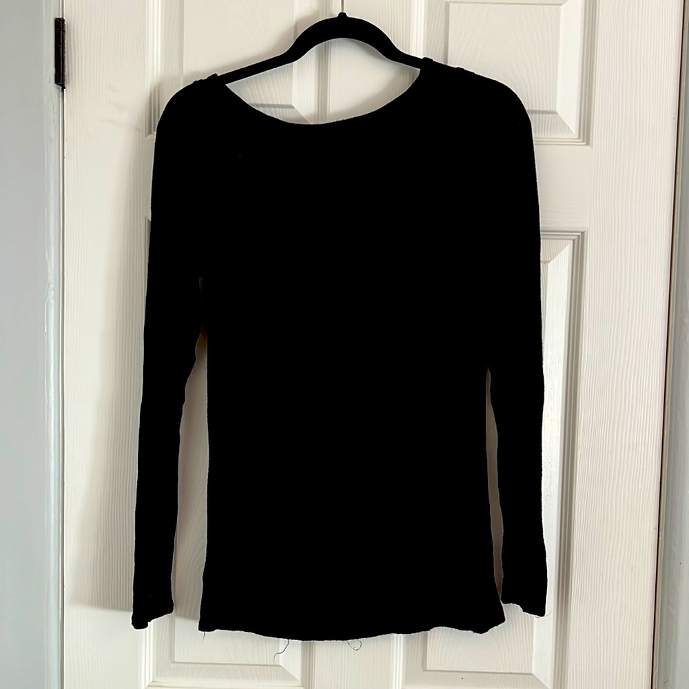 Black long sleeve soft sweater. Size 1.